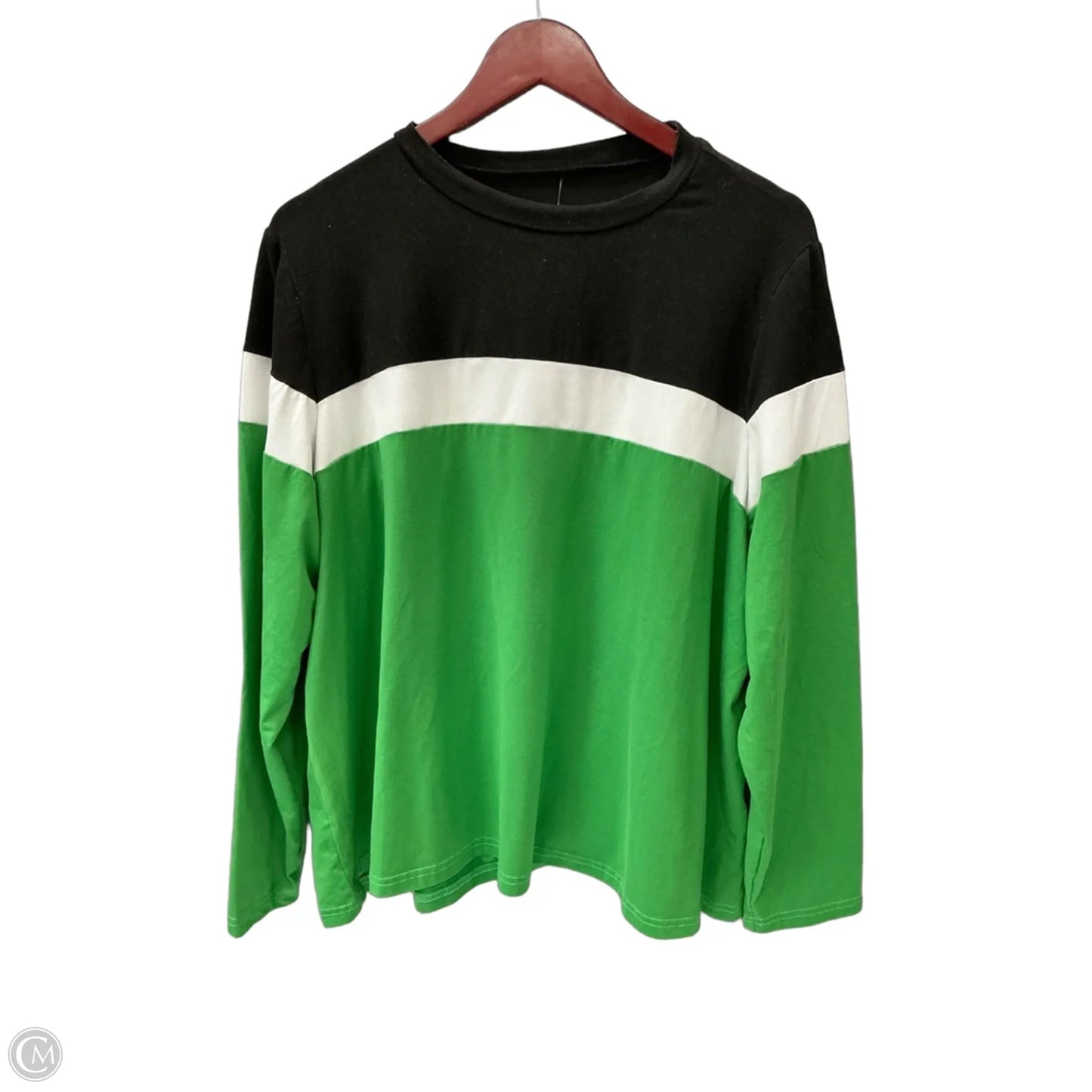 Top Long Sleeve By Shein In Green, Size: 3x