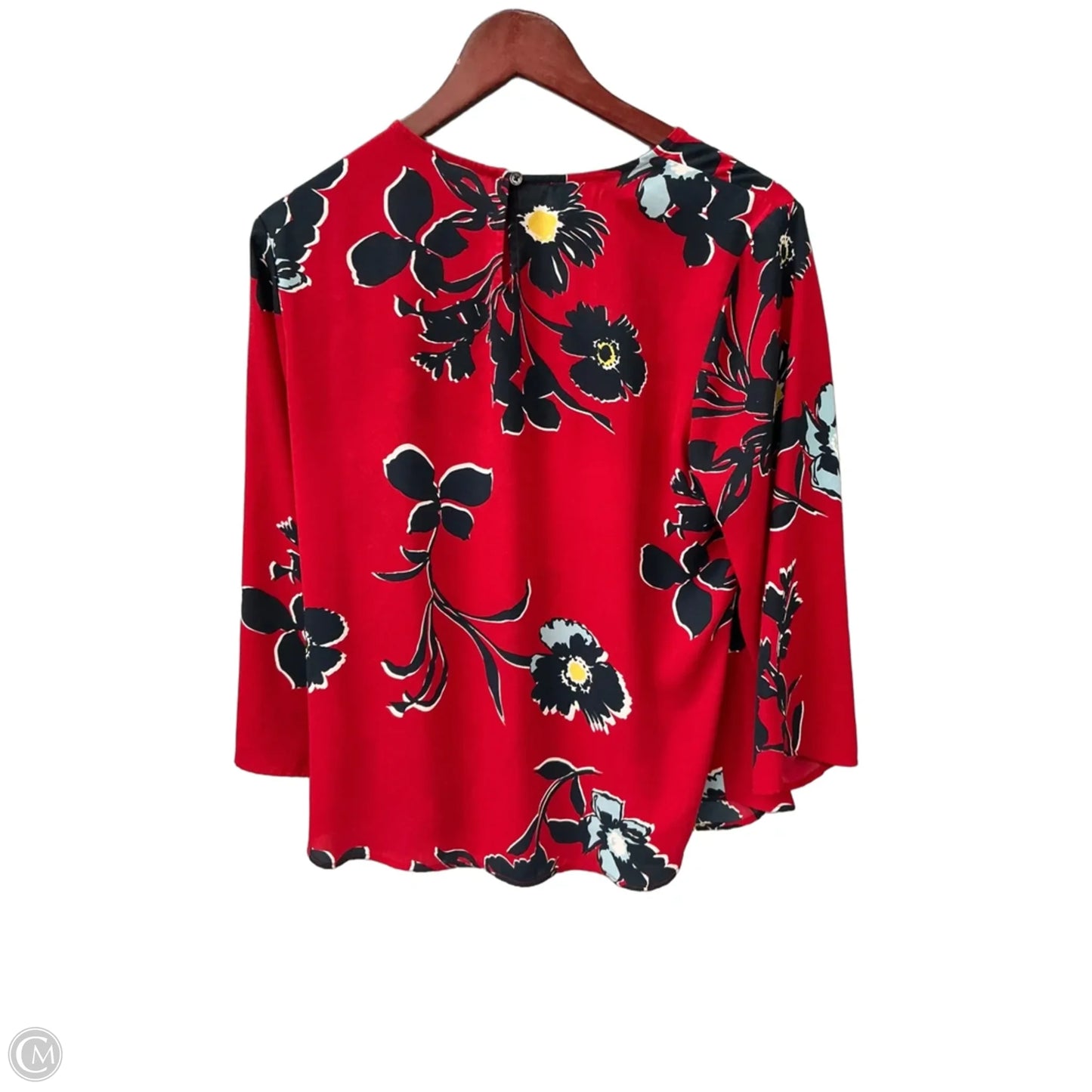Top Long Sleeve By Van Heusen In Red, Size: M