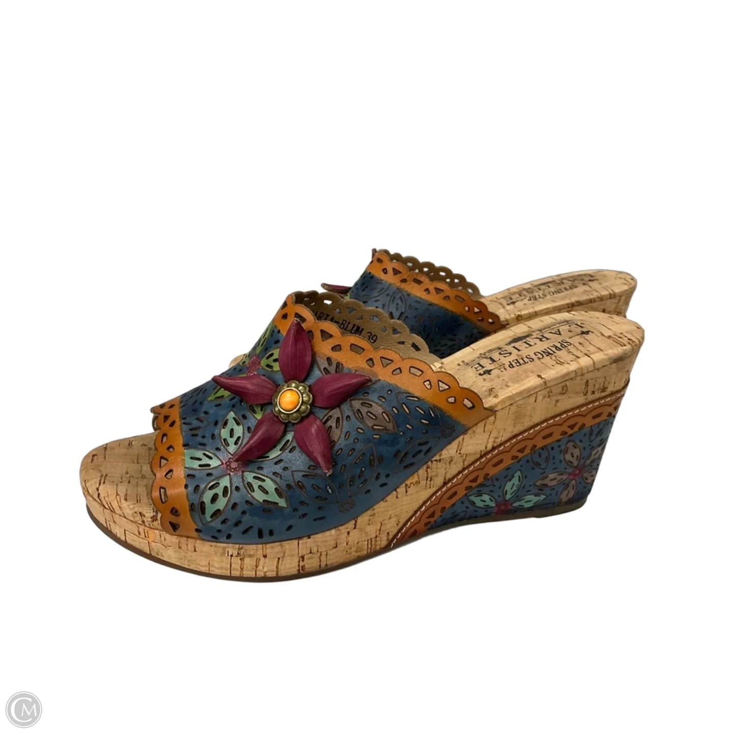 Shoes Heels Block By Spring Step In Blue, Size: 8