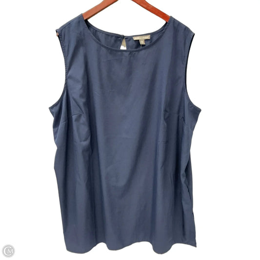 Top Sleeveless By Jessica London In Blue, Size: 2x