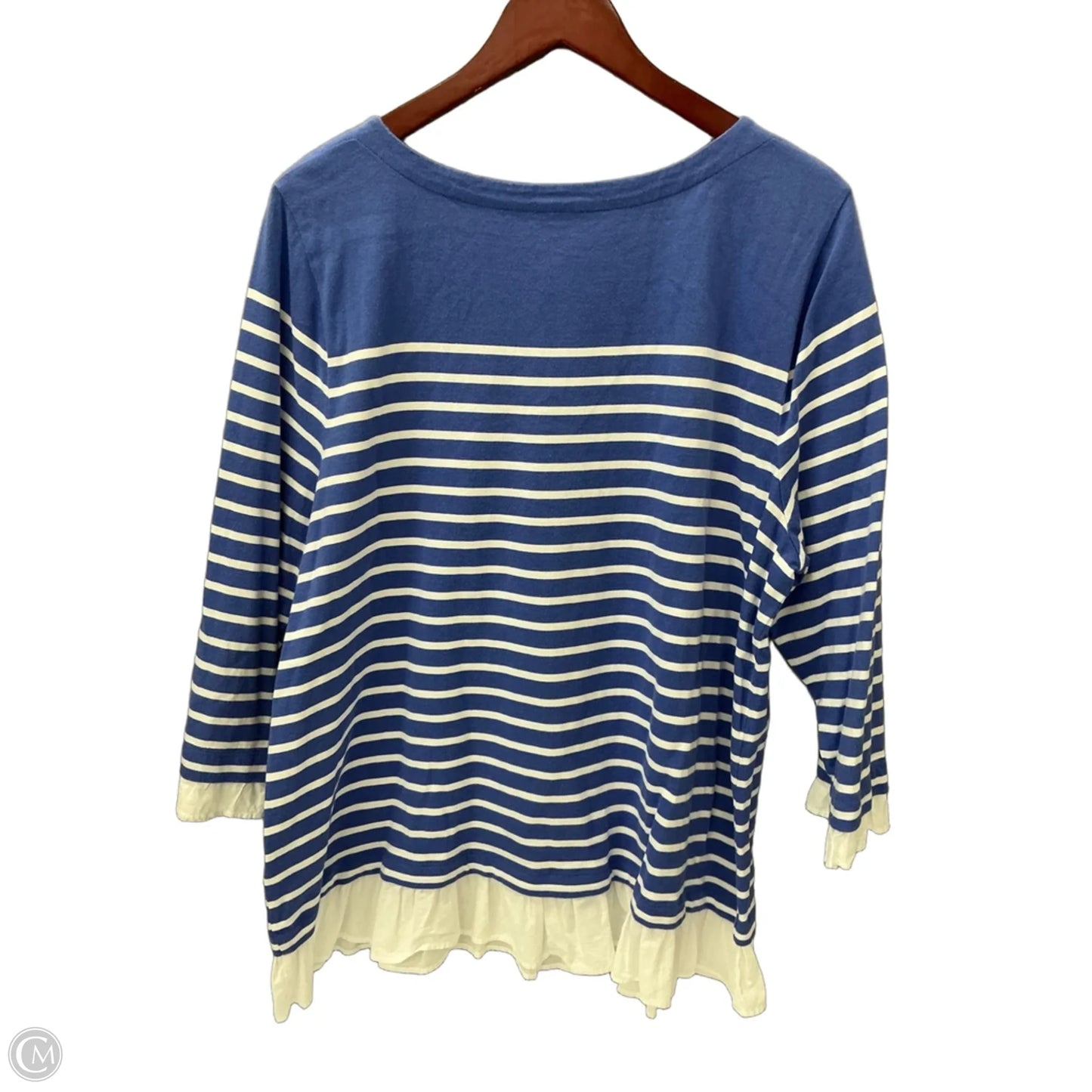 Top Long Sleeve By Talbots In Striped Pattern, Size: Xl