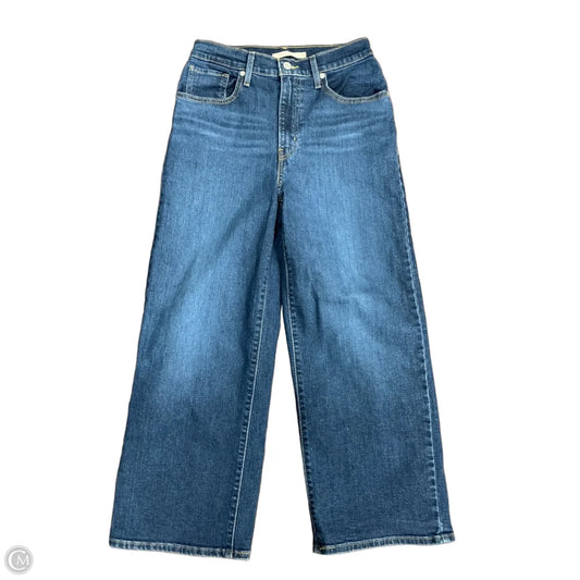 Jeans Wide Leg By Levis In Blue Denim, Size: 4