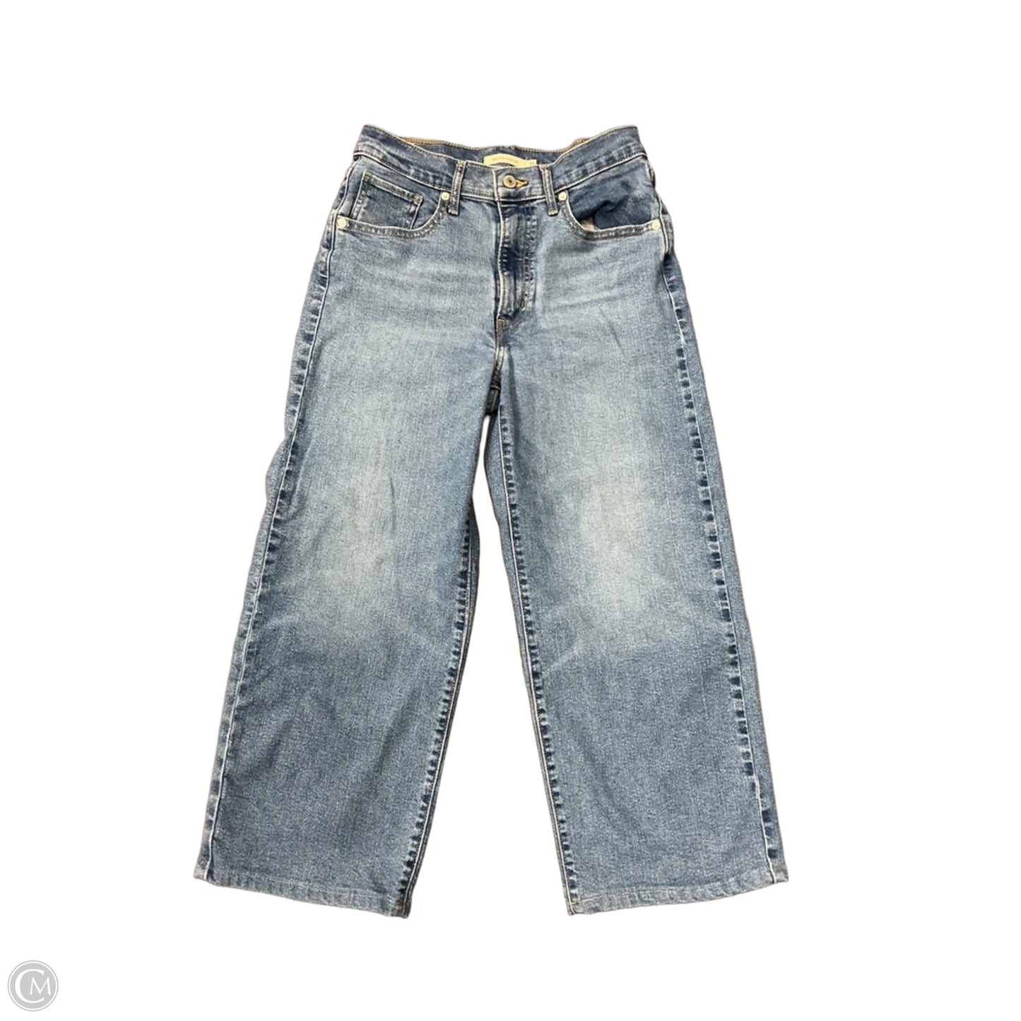 Jeans Wide Leg By Levis In Blue Denim, Size: 4