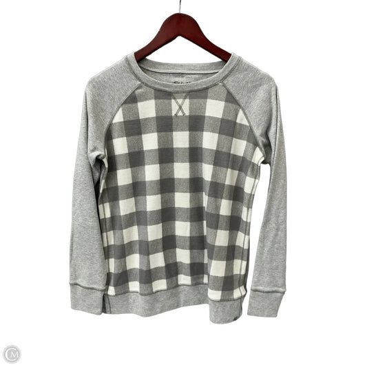 Top Long Sleeve By Eddie Bauer In Checkered Pattern, Size: Mp
