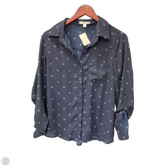 Top Long Sleeve By Clothes Mentor In Blue, Size: L