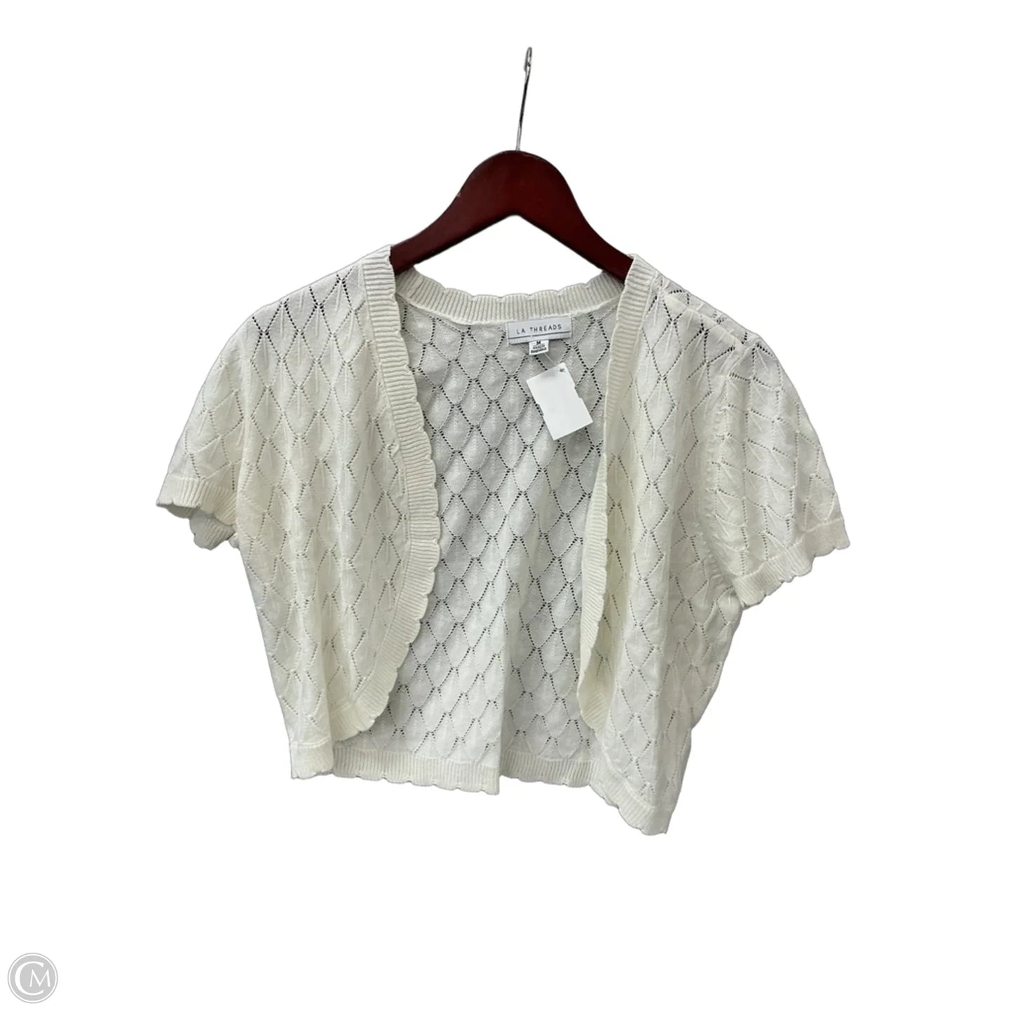 Cardigan By Clothes Mentor In Cream, Size: M