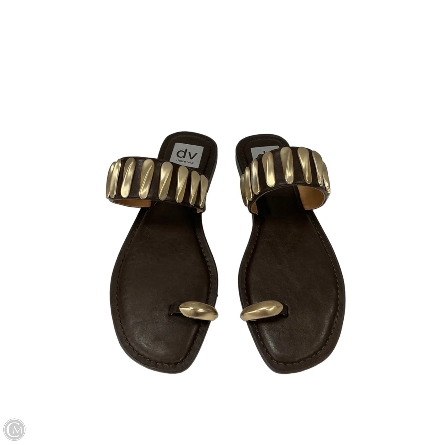 Sandals Flats By Dv In Bronze, Size: 8.5