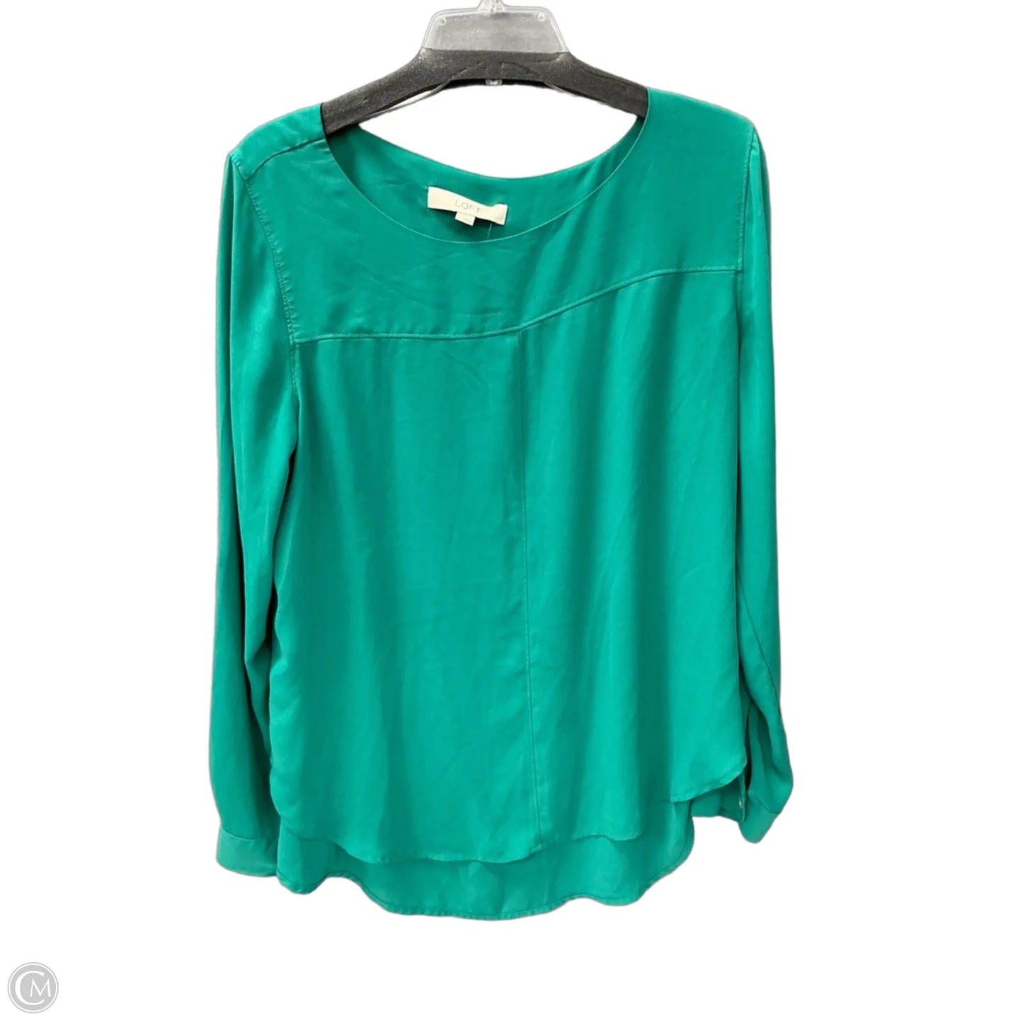 Top Long Sleeve By Loft In Green, Size: L