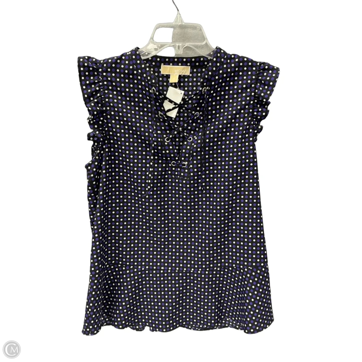 Top Sleeveless By Michael By Michael Kors In Polkadot Pattern, Size: M