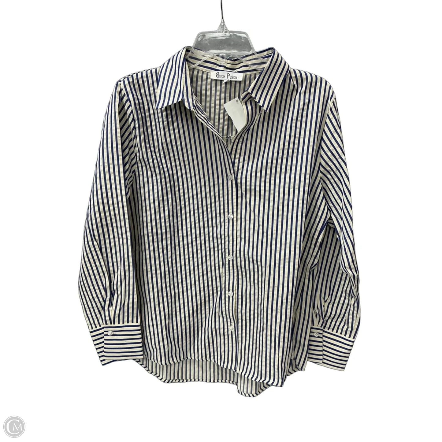 Top Long Sleeve By Clothes Mentor In Striped Pattern, Size: L