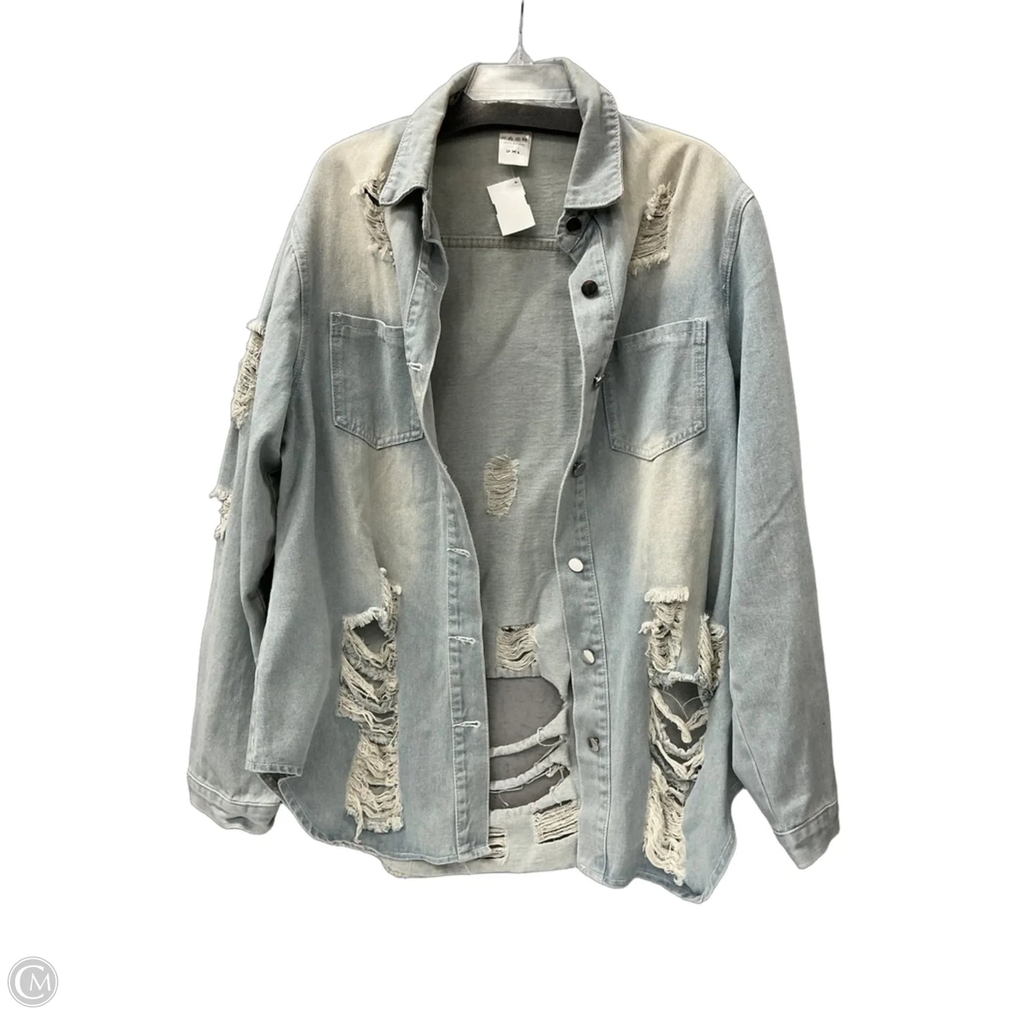 Jacket Denim By Clothes Mentor In Blue Denim, Size: 2x