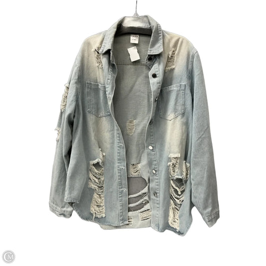 Jacket Denim By Clothes Mentor In Blue Denim, Size: 2x