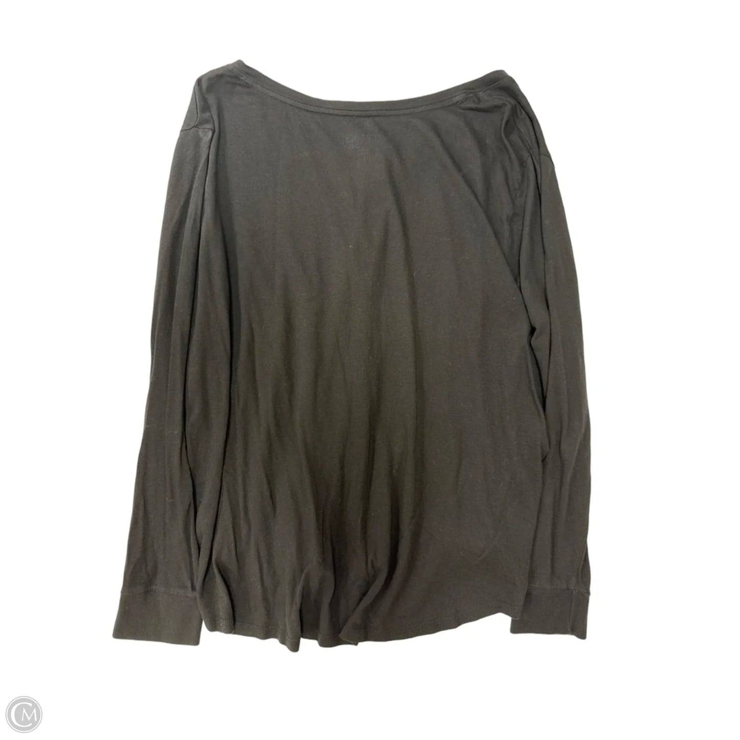 Top Long Sleeve By Terra & Sky In Black, Size: 2x