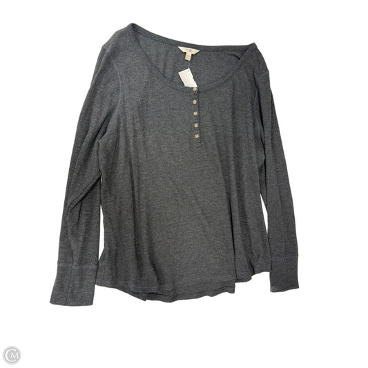 Top Long Sleeve By Terra & Sky In Grey, Size: 2x